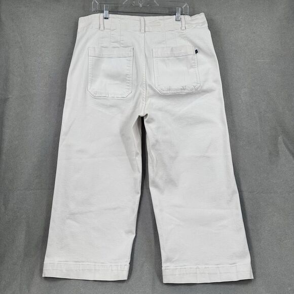 Anthropologie Pilcro Wide Leg Crop Jeans 18W The Skipper White High Rise Womens - Picture 7 of 15